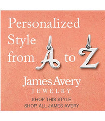 James Avery Sterling Silver Script Initial Bracelet or Necklace Charm
