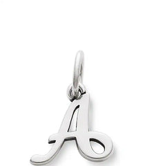 James Avery Sterling Silver Script Initial Bracelet or Necklace Charm