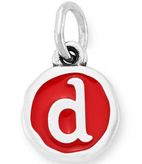 James Avery Red Enamel Initial Charm