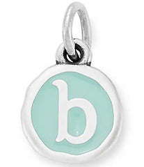 James Avery Light Blue Enamel Initial Charm