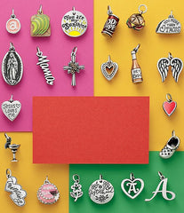 James Avery Pink Enamel Initials Charm