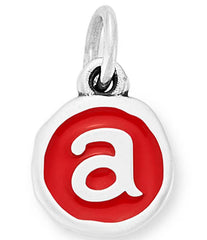 James Avery Red Enamel Initial Charm