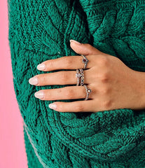 James Avery Heart Twisted Wire Ring with Lab-Created White Crystal Sapphire