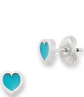 James Avery Enamel Connected Hearts Stud Earrings