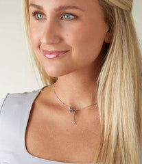 James Avery Delicate Bow and Heart Lariat Necklace
