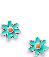 James Avery Enamel Mini Flower Stud Earrings
