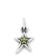 James Avery August Birthstone Peridot Shining Star Pendant Charm