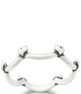 James Avery Delicate Heart Crown Stacker Ring