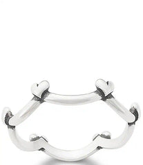 James Avery Delicate Heart Crown Stacker Ring