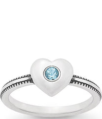 James Avery Keepsake Heart Birthstone Ring