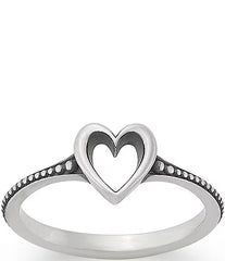 James Avery Delicate Beaded Heart Ring