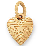 James Avery Radiant Star Mini Heart 14K Gold Charm