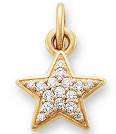 James Avery 14K Gold Diamond Pave Star Pendant