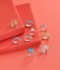 James Avery Enamel Connected Butterflies Band Ring