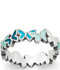 James Avery Enamel Connected Butterflies Band Ring