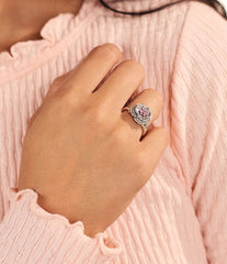 James Avery Gemstone Floral Ring