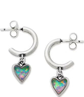 James Avery Sweetheart Green Opal Doublet Hoop Earrings