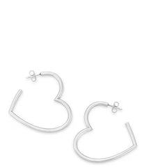 James Avery Sterling Silver Heart Hoop Earrings