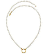 James Avery Cultured Pearl Changeable 14K Gold Charm Holder Short Pendant Necklace