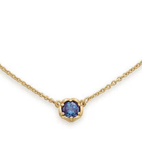 James Avery 14K Gold Cherished Birthstone Lab Created Pendant Necklace