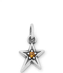 James Avery November Birthstone Citrine Shining Star Pendant Charm
