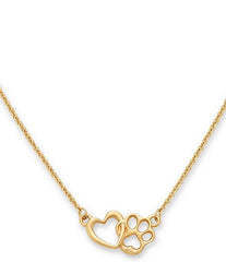 James Avery Furry Friends Heart Short Pendant Necklace