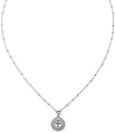 James Avery Delicate Beaded Cross Medallion Short Pendant Necklace
