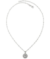James Avery Delicate Beaded Cross Medallion Short Pendant Necklace