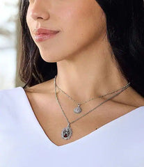 James Avery Delicate Beaded Cross Medallion Short Pendant Necklace