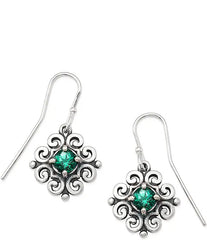 James Avery Scrolled Ear Hooks with Birthstone