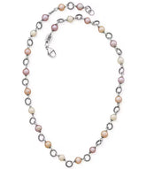 James Avery Twisted Wire Link Necklace with Cultured Pearls