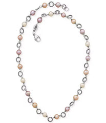 James Avery Twisted Wire Link Necklace with Cultured Pearls