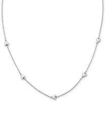 James Avery Sterling Silver Delicate Hearts Station Necklace
