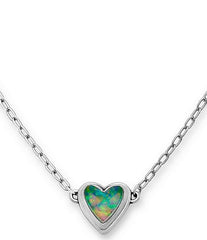 James Avery Sweetheart Green Opal Doublet Short Pendant Necklace