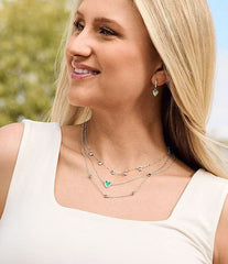 James Avery Sweetheart Green Opal Doublet Short Pendant Necklace