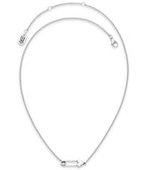 James Avery Sterling Silver Safety Pin Heart Short Pendant Necklace