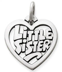 James Avery Little Sister Heart Charm