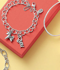 James Avery Sterling Silver Connected Hearts Charm Bracelet