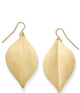 James Avery 10K Gold Repouse Leaf Drop Ear Hooks