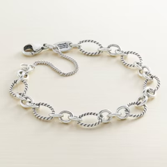 Oval Twist Charm Bracelet