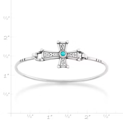 Mission Cross Hook-On Bracelet with Turquoise