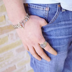 Strength in Faith Curb Link Bracelet