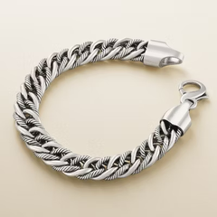 Bold Twisted Link Curb Bracelet