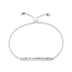 God is Within Her Slider Bracelet