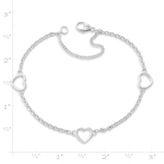 Heart Station Charm Bracelet