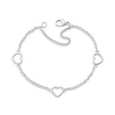 Heart Station Charm Bracelet