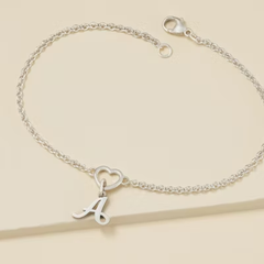 Heart Station Charm Anklet
