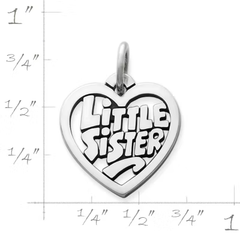 "Little Sister" Heart Charm