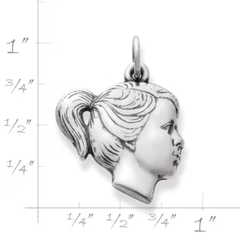 Girl's Profile Charm