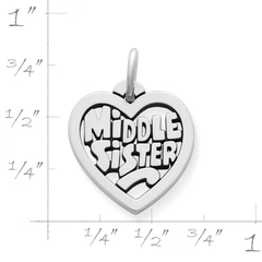 "Middle Sister" Heart Charm